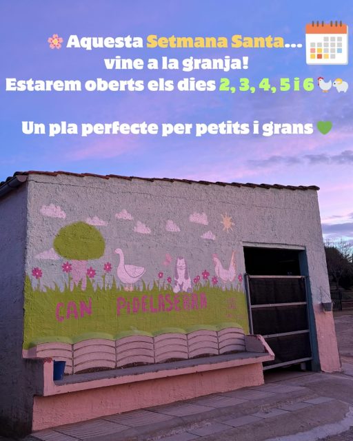 🌿 Setmana Santa a la granja!🗓️Estarem oberts els dies 2, 3, 4, 5 i 6 🐐Vine a gaudir de la natura, els animals i un dia diferent 💚Reserva aquí:https://www.canpidelaserra.es/granja/ca/sortides-familiars/T’hi esperem! ✨
