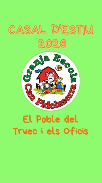 El Casal d’Estiu 2026 de Granja Can Pidelaserra es transforma en un petit poble ple d’oficis, intercanvis i aventures!Els infants aprendran jugant, cuidaran animals, descobriran la natura i viuran el valor del treball en equip en un entorn únic i ple de vida ✨Un estiu per créixer, fer amics i crear records que no oblidaran mai 💛👉 Inscripcions obertes per al Casal d’Estiu 2026 (places limitades)https://www.canpidelaserra.es/granja/ca/casals/