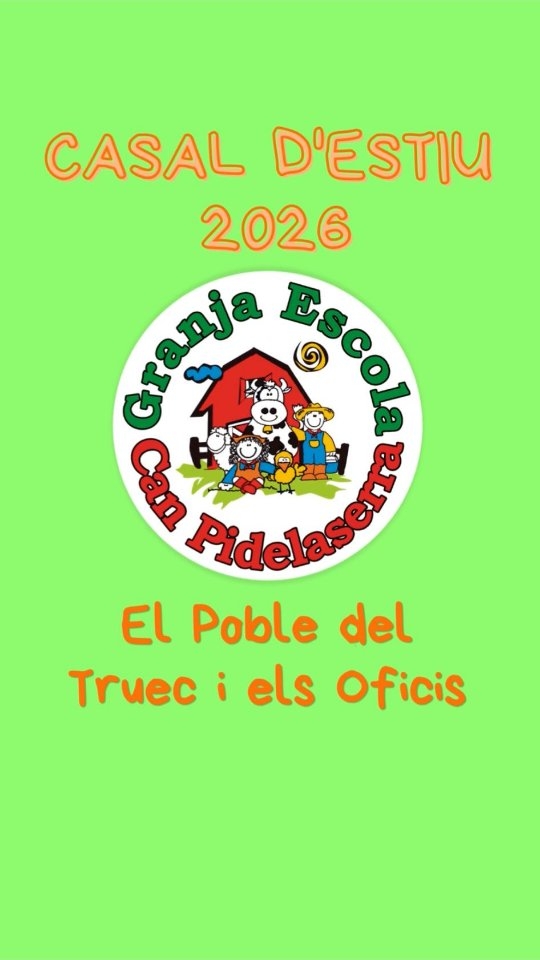 El Casal d’Estiu 2026 de Granja Can Pidelaserra es transforma en un petit poble ple d’oficis, intercanvis i aventures!

Els infants aprendran jugant, cuidaran animals, descobriran la natura i viuran el valor del treball en equip en un entorn únic i ple de vida ✨

Un estiu per créixer, fer amics i crear records que no oblidaran mai 💛

👉 Inscripcions obertes per al Casal d’Estiu 2026 (places limitades)
https://www.canpidelaserra.es/granja/ca/casals/